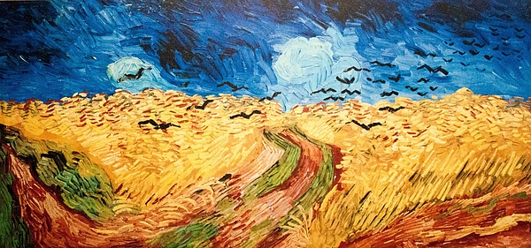 Magyar Buzamezo varjakkal Wheat Field with Crows Greeting Card by ...