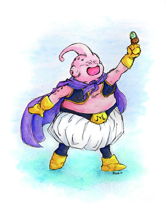 Majin Buu Sticker for Sale by Packpellets