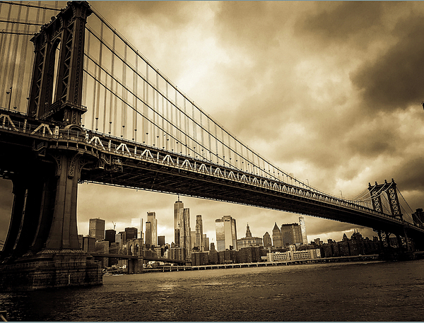 Peter Cole - Manhattan Bridge with New York Skyline