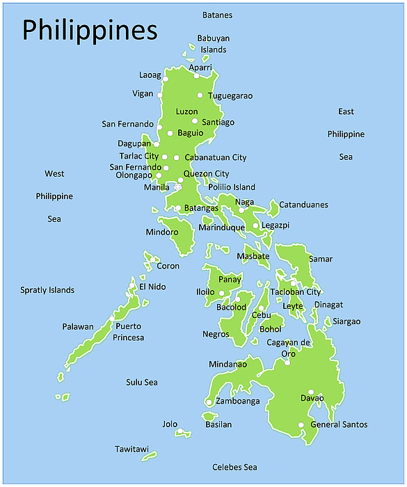 Map of the Philippines Greeting Card for Sale by Cyril Maza