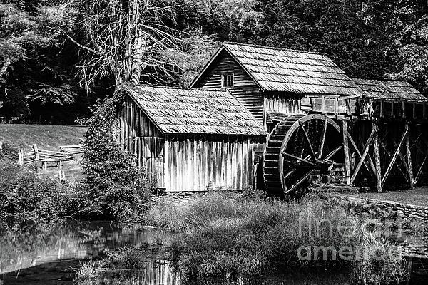 Cindy Treger - Mabry Grist Mill Black and White