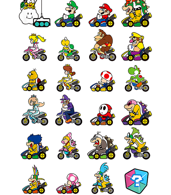 Mario Kart Character Stacks Sticker By Simko Wren Pixels 3965
