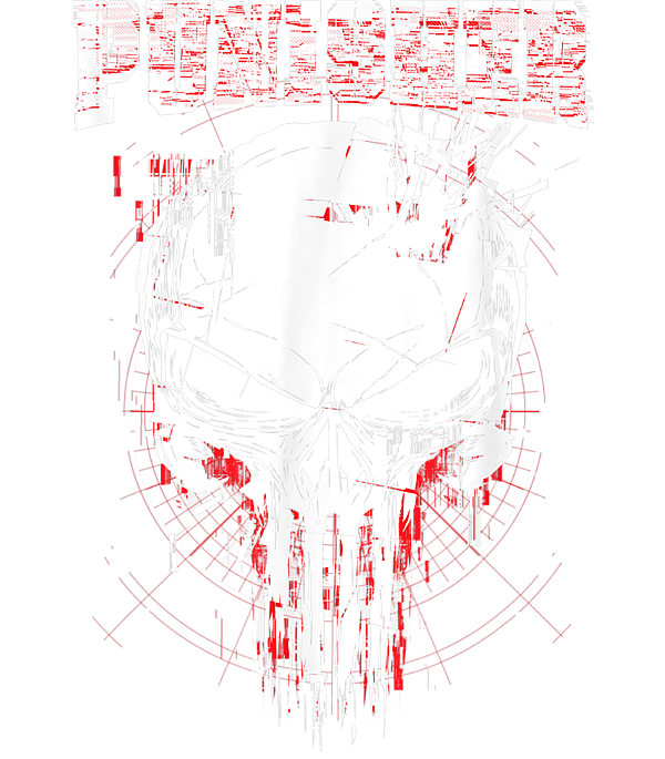 Marvel The Punisher Skull and Red Streaked Logo Art Print by Rayank Hamdo -  Fine Art America