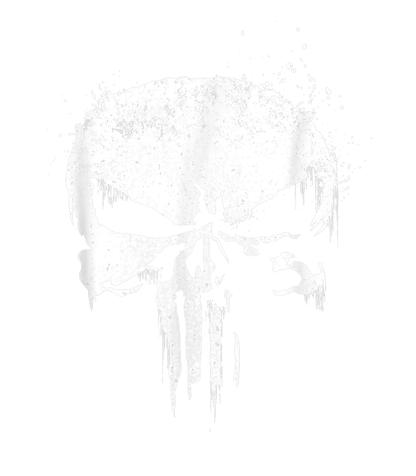Marvel The Punisher White Ink Splatter Skull Logo Sticker by Rayank Hamdo -  Fine Art America