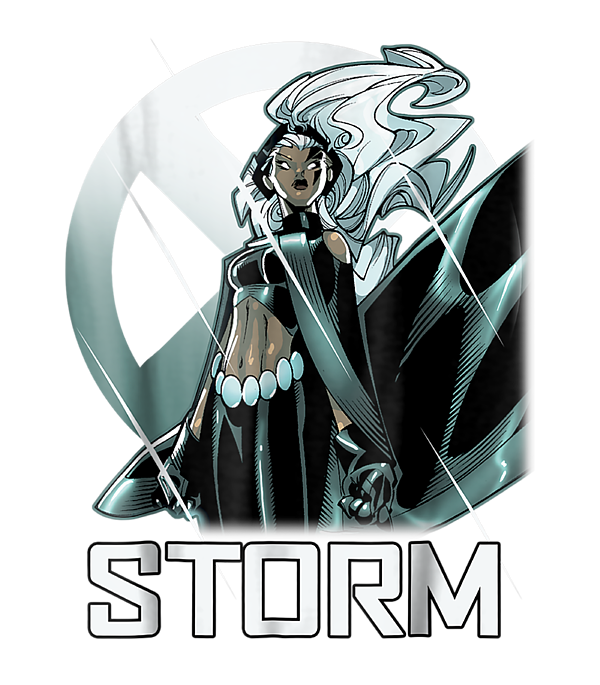 x men symbol on storm