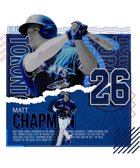 Matt Chapman Baseball Paper Poster Blue Jays 2 - Matt Chapman