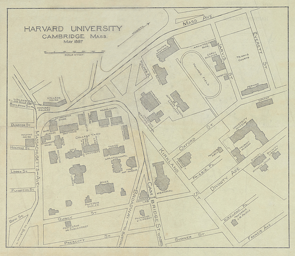 harvard college campus map