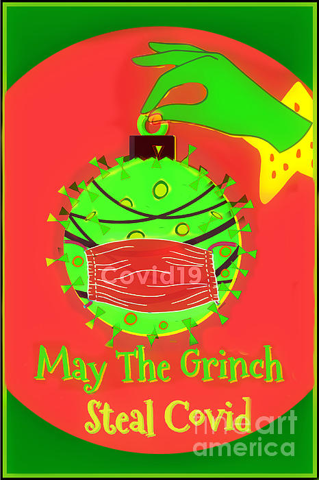 May The Grinch Steal COVID Circle Art Jigsaw Puzzle by Diann Fisher - Fine  Art America