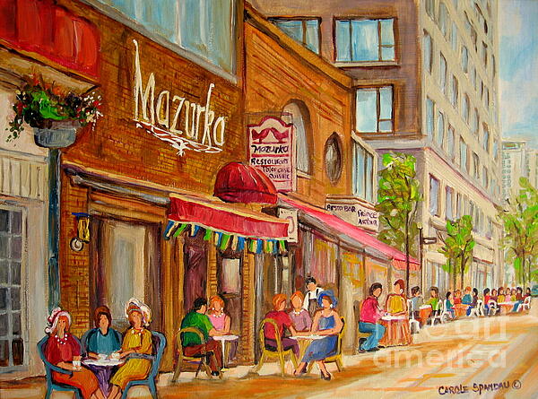 Carole Spandau - Mazurka Polish Restaurant Prince Arthur Plateau Mont Royal Outdoor Dining Montreal Street C Spandau