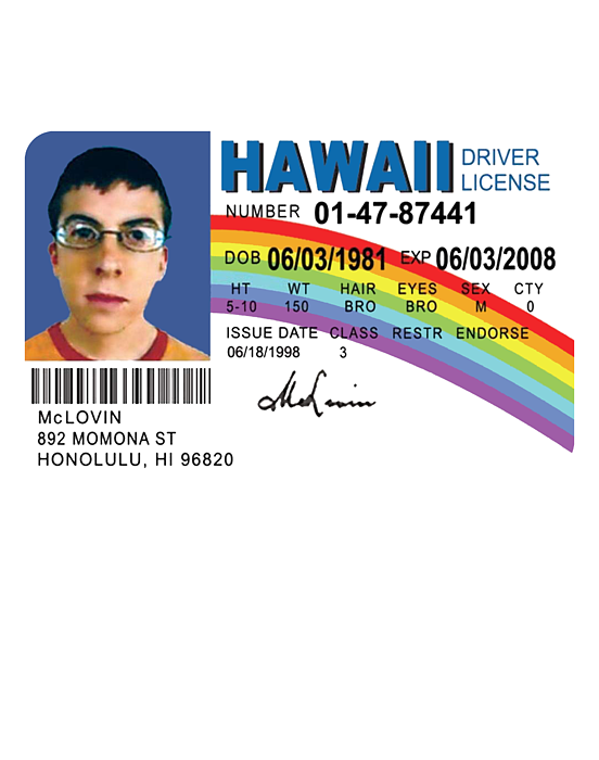 Mclovin Id Printable Printable Word Searches, 52% OFF