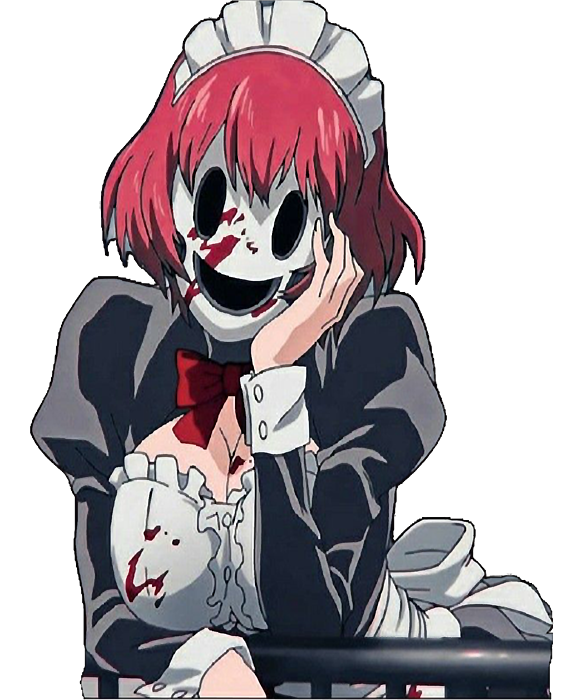 Mens Womens Japanese high rise invasion maid mask yuri Greeting Card by