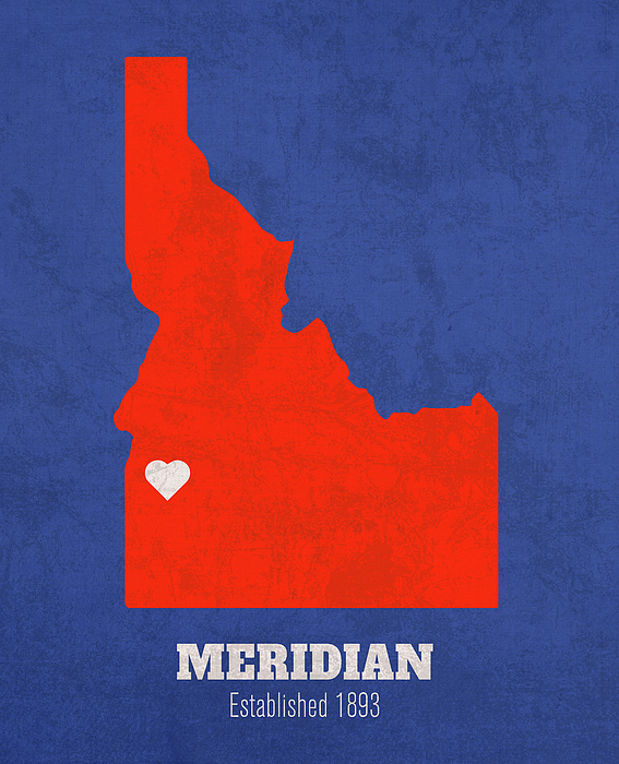 Meridian Idaho City Map Founded 1893 Boise State University Color Palette Design Turnpike 