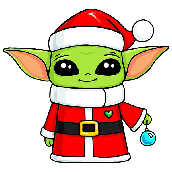 Baby Yoda Christmas Cute Digital Art by Saka Tiar - Pixels