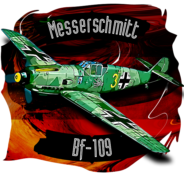 Messerschmitt Bf 109 Luftwaffe Aircraft Greeting Card By Aerolovers Dany 2586