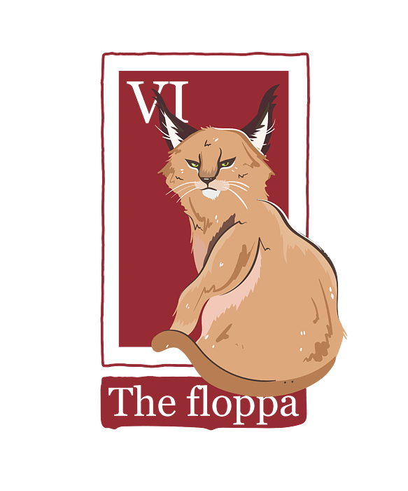 Big Floppa Wanted Poster Sticker Funny Caracal Cat Meme 