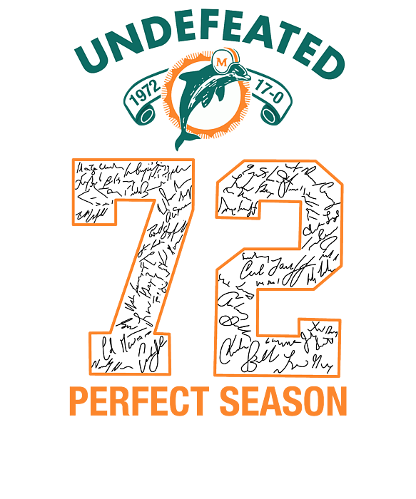 Miami Dolphins Undefeated 1972 72 perfect season signatures shirt