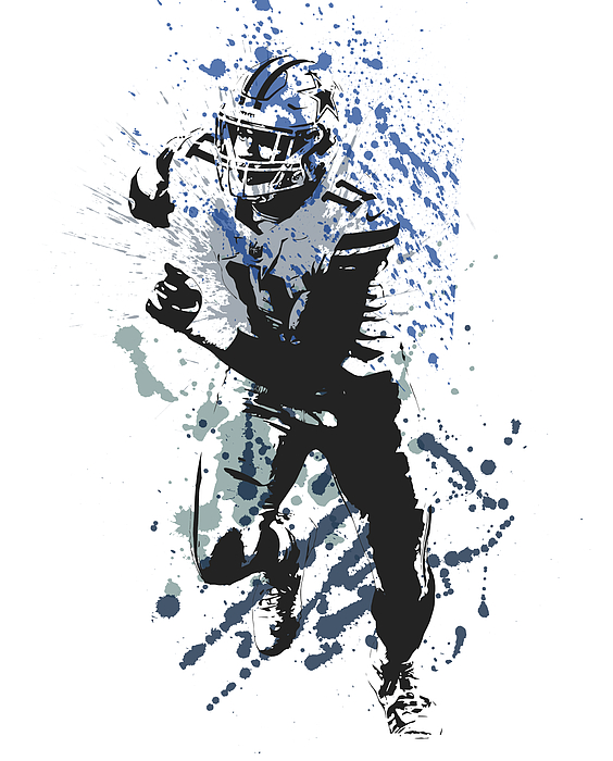 Micah Parsons Dallas Cowboys Art T-Shirt by Joe Hamilton - Fine