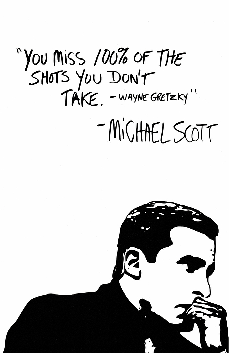 The Office T-shirts - Michael Scott You Miss 100 Of The Shots T-shirt | The  Office Merch Shop