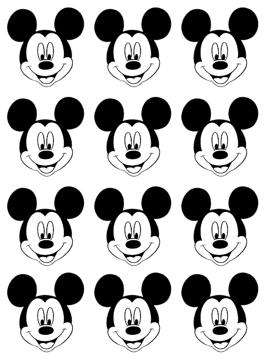 Mickey Mouse Head Pattern