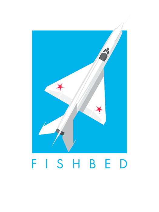 MiG-21 Fishbed Jet Aircraft - Cyan T-Shirt by Organic Synthesis - Pixels