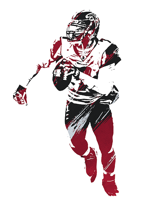 Mike Vick Atlanta Falcons Strokes Pixel Art 3 Tapestry