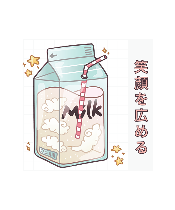 Otaku Anime Milkshake Retro 90s Japanese Kawaii Strawberry Milk Shake Carton