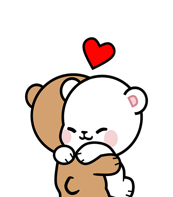Milk Mocha Bear 4ever In My Heart Valentines Coupl' Sticker