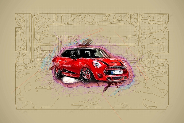 Mini Cooper F56 2016 Cars Ac Schnitzer Red Tote Bag by Ola Kunde
