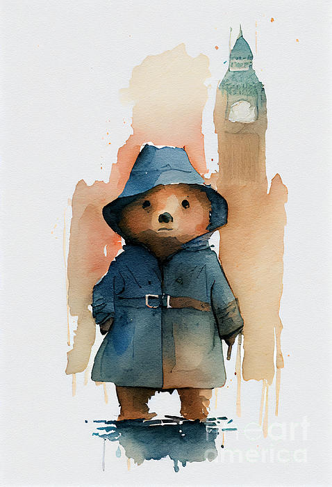 Paddington Bear Watercolour Illustration | Art Board Print