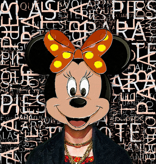 Mickey And Minnie Mouse Pop Art Graffiti, Painting by Tony Rubino