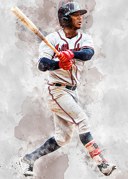 Ozzie Albies digital art  Atlanta braves, Baseball drawings, Braves