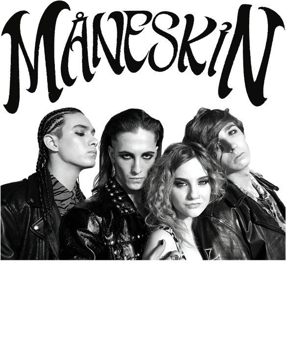 Mneskin rock band Maneskin green Greeting Card by Lilly Cooper