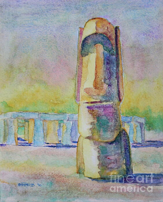 Marsha Reeves - Moai Sentinel at Stonehenge II