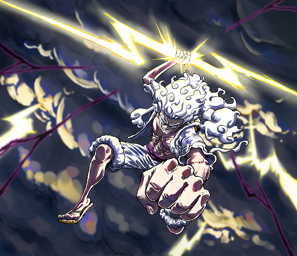 Sun God Nika Gear 5 PNG, Luffy Gear 5 PNG