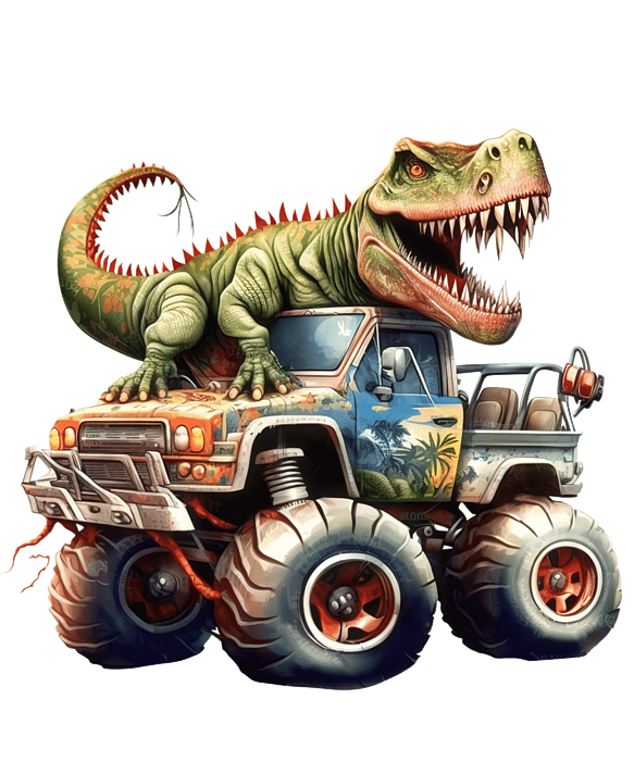 Monster Truck T-Rex Dinosaur Jigsaw Puzzle