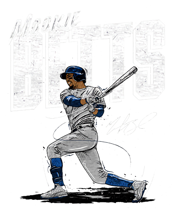 Mookie Betts Chisel Digital Art by Kelvin Kent - Pixels