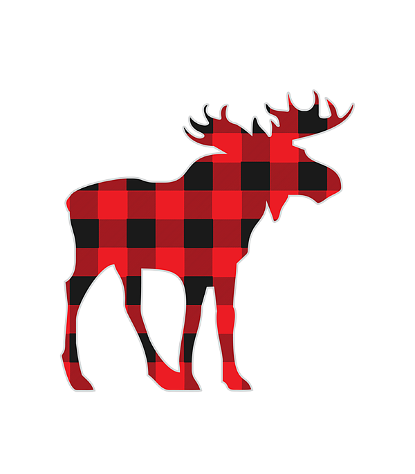 Moose Elk Plaid Buffalo Check Pajama Lumberjack Christmas Zip