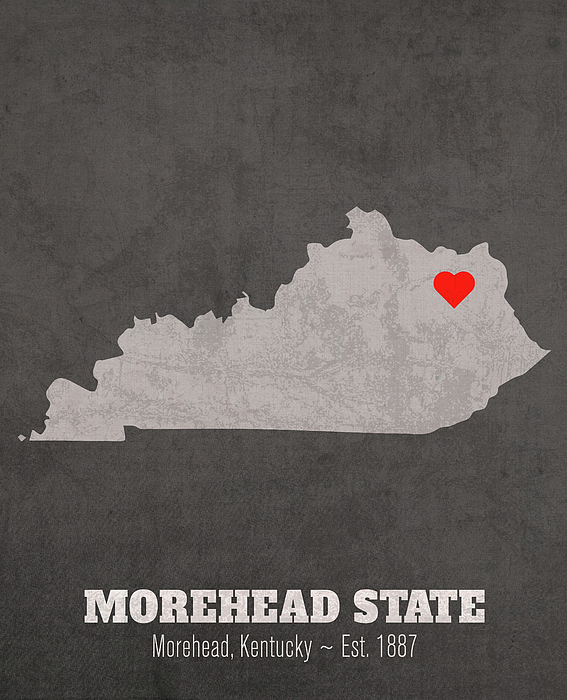 Morehead State University Morehead Kentucky Founded Date Heart Map Ornament  by Design Turnpike - Fine Art America