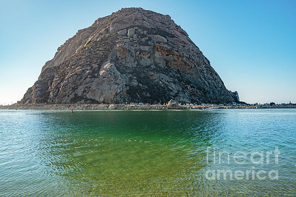 Morro Rock, a volcanic plug in Morro Bay, Pacific Coast, California Jigsaw  Puzzle by Hanna Tor - Pixels