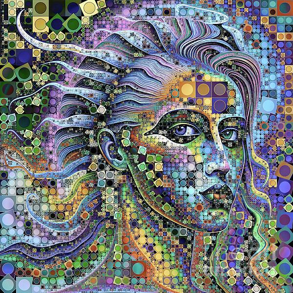 Philip Preston - Mosaic Style Abstract Portrait - 01432-SA2A