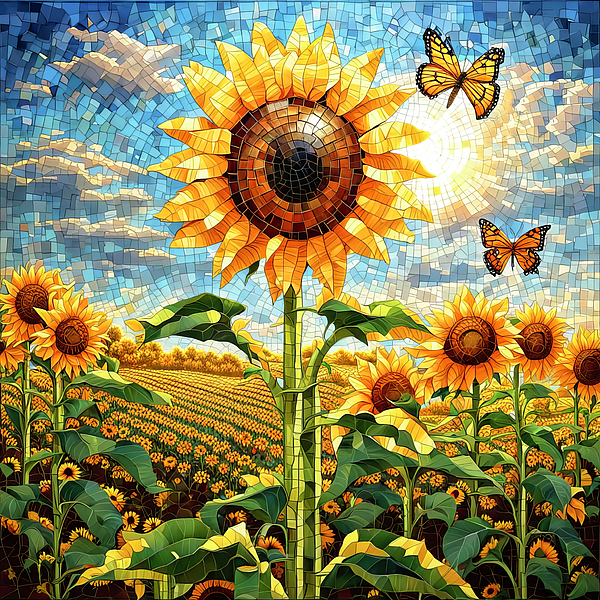 Donna Kennedy - Mosaic Sunflower Field