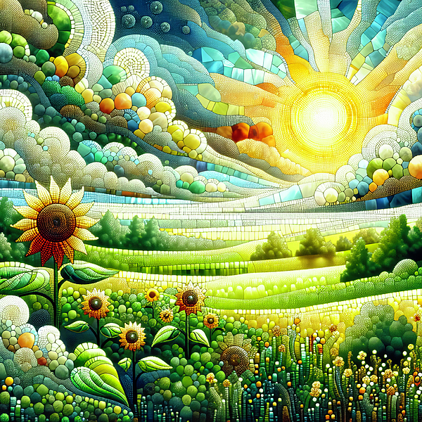 Donna Kennedy - Mosaic Sunflowers