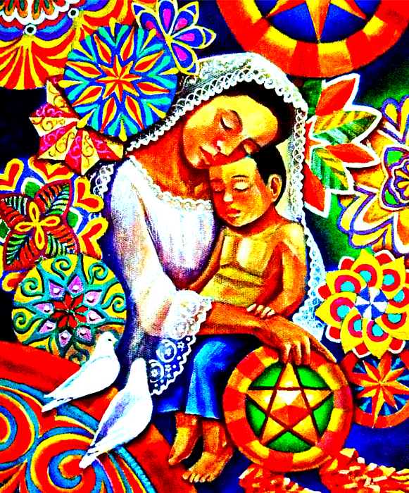 Mother and Child, Philippine Christmas Parol Greeting Card by The Best ...