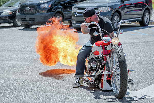 John Kirkland - Motorcycle - Flames - Columbia SC