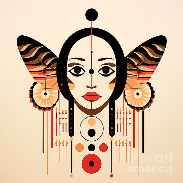 Iyanuoluwa Akojiyan - My Butterfly Woman --- Expressionistic Abstract Art 