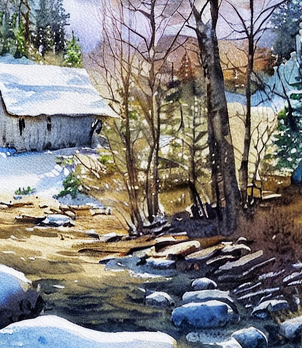 Floyd Snyder - My Secluded Cabin on a Winter Day