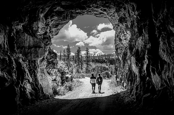 Harry Beugelink - Myra Canyon Tunnel in BW