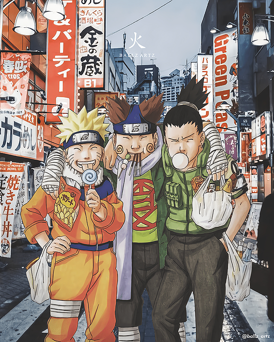 Naruto Uzumaki and Kakashi Hatake Digital Art by Khoa Nguyen - Pixels