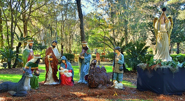 Lisa Wooten - Nativity Scene At Christ Church St. Simon Georgia
