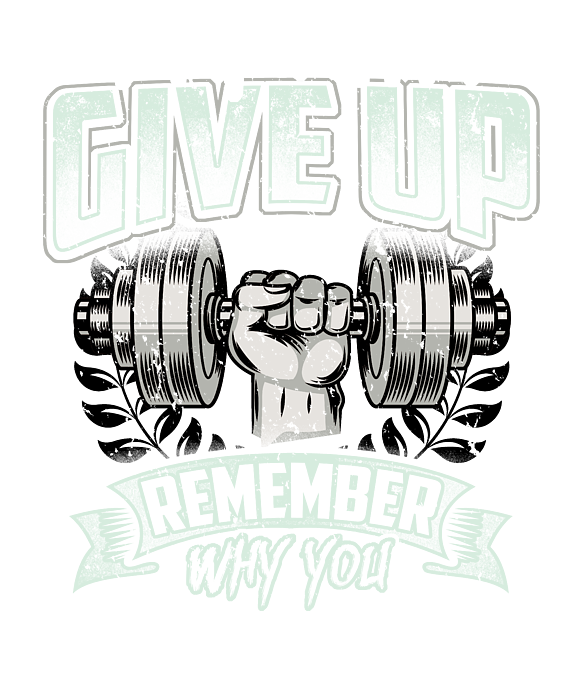 Never Give Up Fitness Training Gym Motivation Sticker by Mister Tee - Pixels